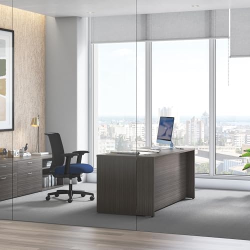 HON MOD Computer Desk, Office Desk with 5 Drawers, Slate Teak - Image 2