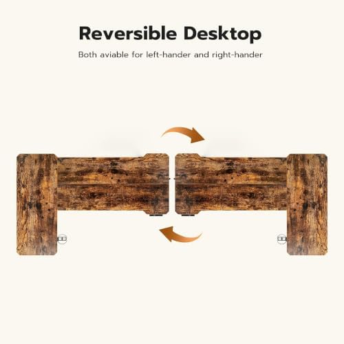 Acrolix L Shaped Electric Standing Desk,43x31.5 Reversible,Rustic Brown - Image 5