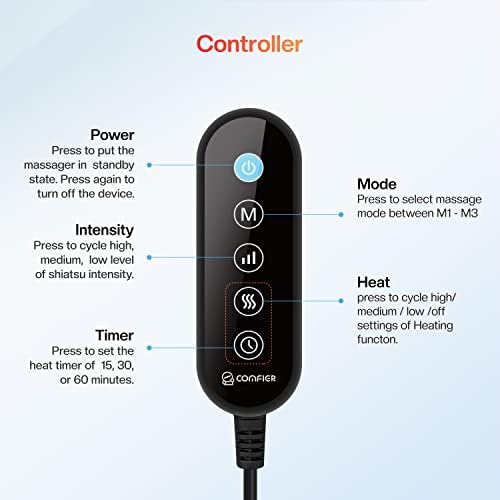 COMFIER 2-in-1 Shiatsu Foot & Back Massager with Heat, Electric Foot Warmer for Women,Men,Feet Massager Machine, Feet Heater,Gifts - Image 7