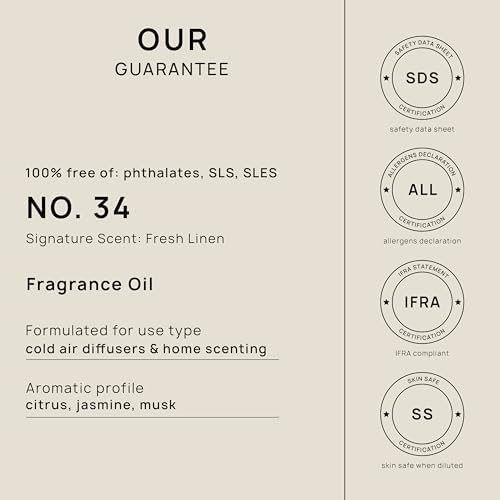 VINEVIDA Fresh Linen Fragrance Oil for Cold Air Diffusers - 4 Fl Oz - Essential Oils for Diffuser Oil Refill & Air Freshener Room Spray - Image 6