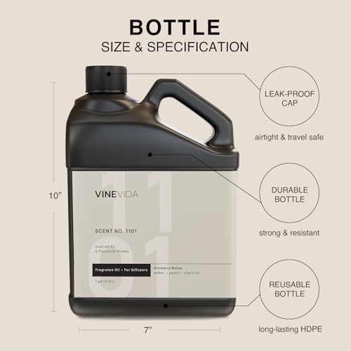 VINEVIDA [128 Fl Oz] Scent NO. 1101 Fragrance Oil for Cold Air Diffusers, Aromatic Notes of Amber Peony Starfruit, Essential Oils for Diffuser Oil Refill & Air Freshener Room Spray - Image 2