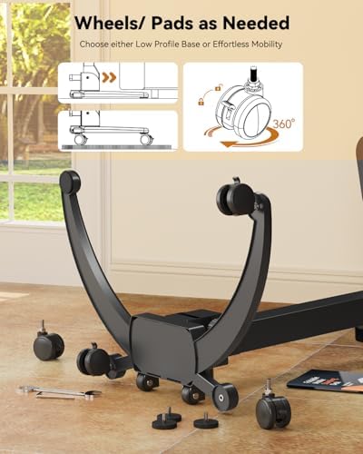 JOY worker Foldable Laptop Desk on Wheels, Adjustable Mobile Standing Desk - Image 4