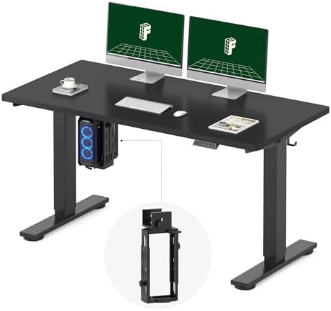 FLEXISPOT EN2 55"x28" Electric Standing Desk with PC Stand Bundle, Maple by Unknown