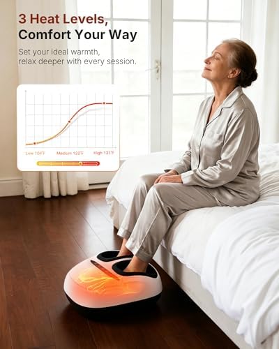 KNQZE Shiatsu Foot Massager with Heat for Plantar Fasciitis, Birthday Gifts - Image 4