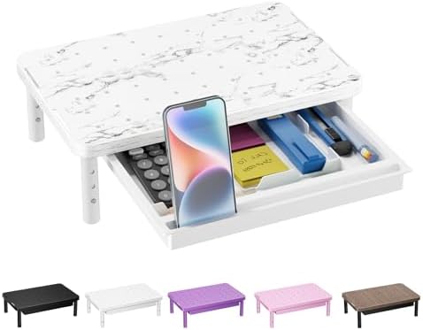 WALI Computer Monitor Stand with Storage, Monitor Riser 3 Height Adjustable by WALI