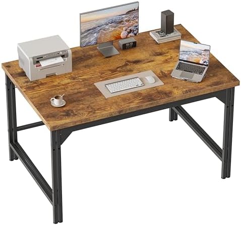Mericonia 40 Inch Computer Desk, 1" Thick Small Office Table, Brown by MERICONIA