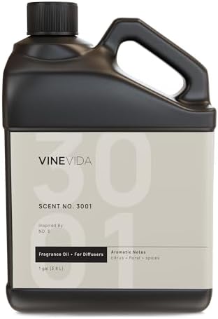 VINEVIDA [128 Fl Oz] Scent NO. 3001 Fragrance Oil for Cold Air Diffusers, Aromatic Notes of Citrus Floral Spices, Essential Oils for Diffuser Oil Refill & Air Freshener Room Spray by VINEVIDA