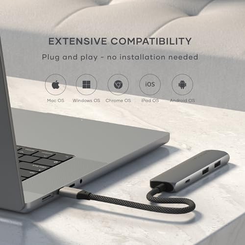 Satechi 4-in-1 USB-C Hub, 4K/60Hz HDMI, 100W PD Charging, Space Gray - Image 6