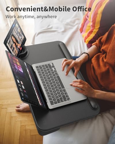 SAIJI Laptop Lap Desk with External Monitor Holder Fits Up to 17" Laptops - Image 5