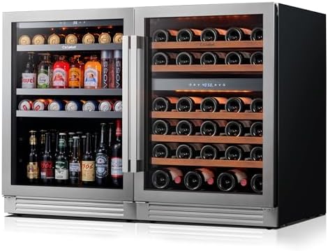 Ca'Lefort 48 Inch Wine & Beverage Refrigerator Set, 220 Can & 52 Bottle - Image 6