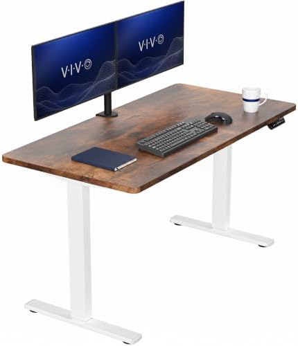 VIVO Rustic Vintage Brown 55 x 28 in Standing Desk, DESK-KIT-1W55N by VIVO