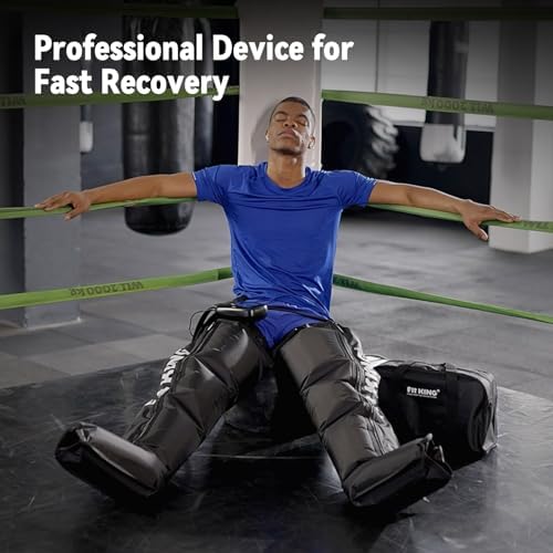 FIT KING Air Compression Recovery System, Full Leg Massager Boots (Large) - Image 2