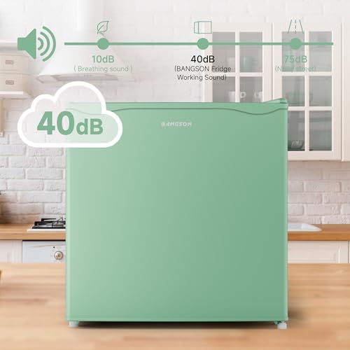 BANGSON 1.7 Cu.Ft Mini Fridge with Freezer for Dorm Office,Green - Image 6