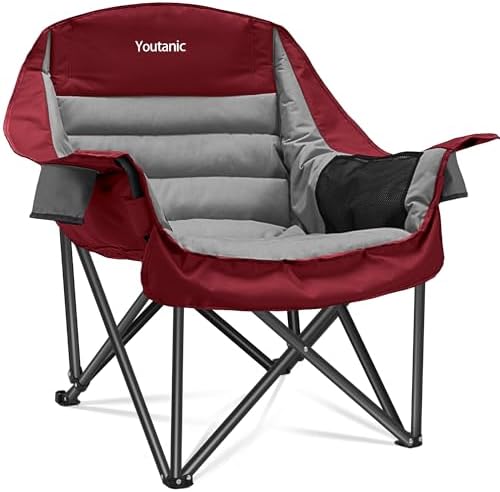 Youtanic Oversized Camping Chair, Portable Folding Camping Chairs by Youtanic