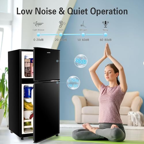 3.5 Cu.Ft Compact Refrigerator with Freezer – 2-Door, Black - Image 3