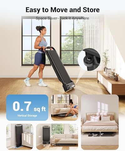 THERUN Walking Pad with Handle Bar, 300 lbs 6.2 mph Under Desk Treadmill - Image 6