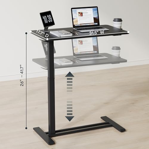 FLEXISPOT H7 32" Pneumatic Height-Adjustable Overbed Table with Wheels - Image 2