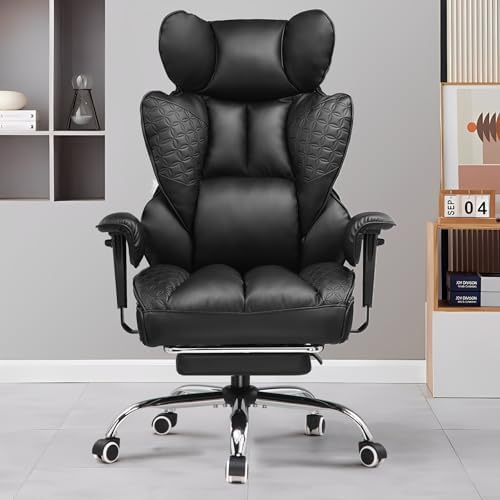 GTPLAYER Big and Tall Gaming Chair 400lbs Heavy Duty Office Chair with Footrest, High Back Pocket Spring Lumbar Support, Ergonomic Wide Comfy Seated Cushion for Lower Back Pain Relief, Earth-Black - Image 3
