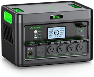 EBL 2400W Portable Power Station LiFePO4 Battery for Home Use by EBL