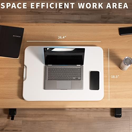 VIVO White 26 in Single Top Standing Desk Converter, DESK-V001JW - Image 5