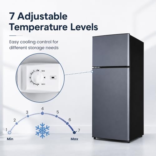 8.5 Cu.Ft Mini Fridge with Freezer, 2-Door Compact Refrigerator for Dorm/Office/Bedroom, Energy Efficient & Quiet, Blue - Image 5
