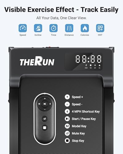 THERUN 8% Under Desk Walking Pad with Incline for Home Office with APP - Image 5