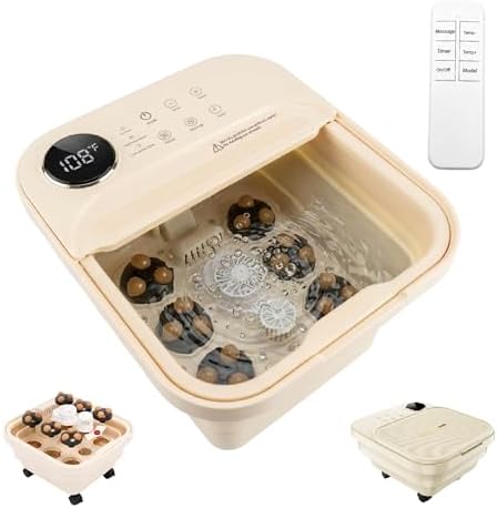 Collapsible Foot Spa Foot Soaking Tub Foot Spa Bath Massager with Heat by GKFF