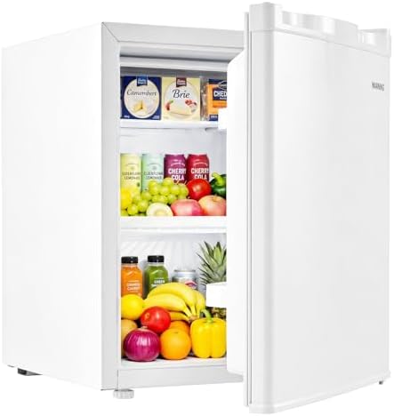 COSTWAY 1.7 Cu.Ft Mini Fridge with Compartment for Dorm Office Bedroom by COSTWAY
