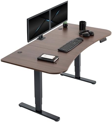 VIVO Dark Walnut 63 x 32 in Standing Desk, DESK-KIT-2B1D by VIVO