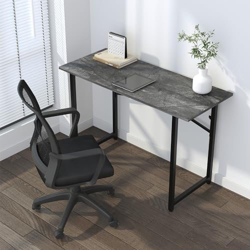 Lutown-Teen Folding Computer Desk 47 inch No Assembly Required, Grey - Image 2