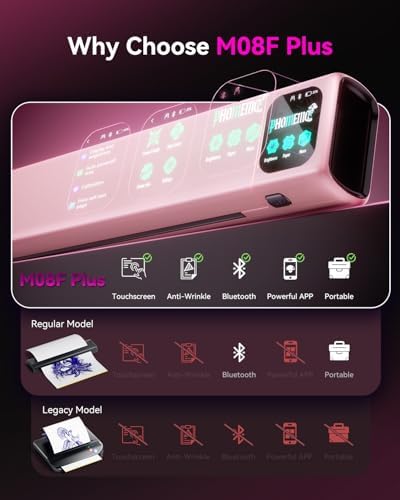Phomemo M08F Plus Touchscreen Tattoo Stencil Printer, Bluetooth, Thermal - Image 4
