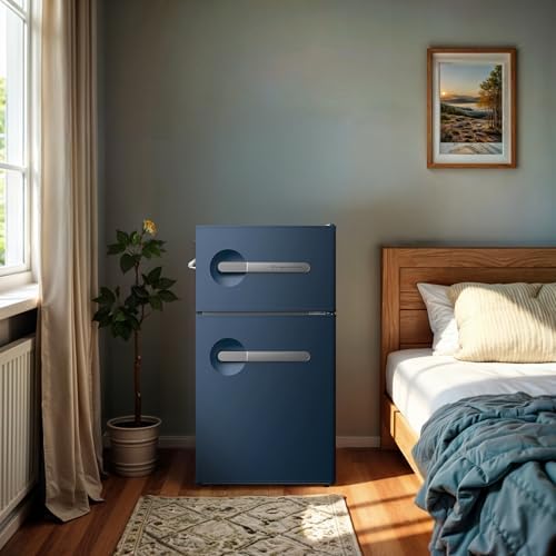 Frigidaire, 3.1 Cu. Ft. 2 Door Retro Series Compact Refrigerator, Built-In Side Bottle Opener, Blue - Image 6