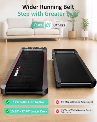 Walking Pad with Auto 12% Incline Handle Bar,Foldable Treadmill for Home - Image 3