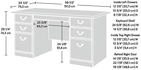 Sauder Heritage Hill Computer Desk, Classic Cherry finish - Image 3