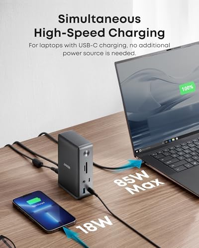 Anker Laptop Docking Station, 13-in-1 USB C Docking Station, Triple Display - Image 4