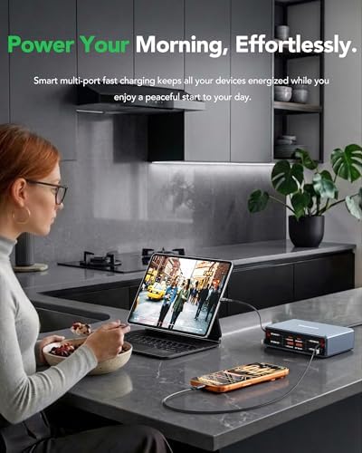 8-in-1 Retractable Charger for Apple Samsung USB C Gan Multiple Devices - Image 2