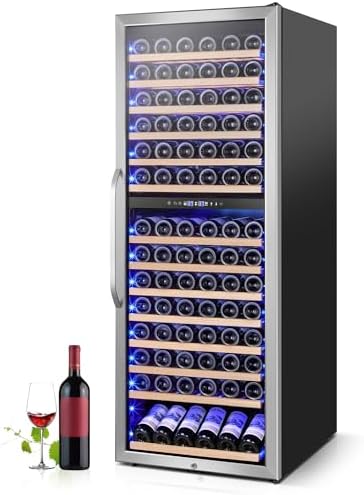 Velivi 24" Dual-Zone Wine Fridge Tall Freestanding/Built-in Wine Cooler by Velivi