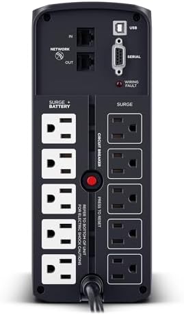 CyberPower CP1000PFCLCD PFC Sinewave UPS Battery Backup and Surge Protector - Image 4