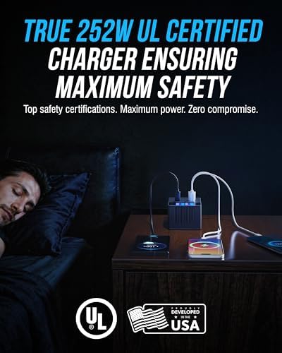 SABRENT VOLTIK Charging Station, 252W 8-Port USB C and USB A, LCD Display - Image 6