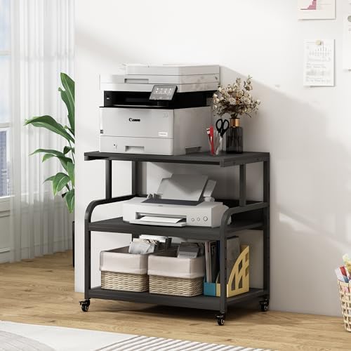 Fannova 32.3"x18.9" Extra Large Printer Stand with Adjustable Storage Shelf - Image 7