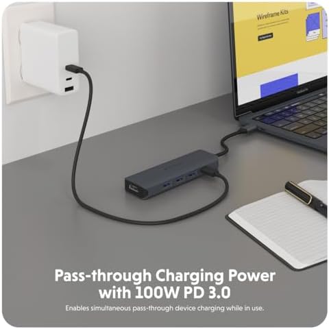 HyperDrive Next 6 Port USB Hub – USB C to HDMI 4K60Hz Display, 10Gbps Data Transfer, 100W Power Delivery Charging, 3X USB-A — Compatible w/MacBook Pro, MacBook Air, PC, and Chromebook - Image 5