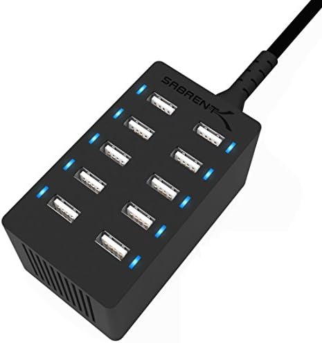 SABRENT 60W 10-Port USB Charging Station, Auto-Detect (AX-TPCS) by SABRENT
