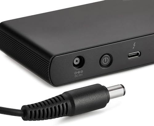 Amazon Basics Thunderbolt 4 Docking Station, Dual 4K@60Hz Display Support, 85W Power Delivery, 3X Downstream TBT4, 1xUSB A 3.1, Mac/Windows Compatible, Black, 4.76 x 2.84 x 0.86 inches - Image 4
