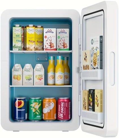 Kikihouse 22L/30Cans Mini Fridge for Bedroom, Portable Cooler & Warmer by Kikihouse