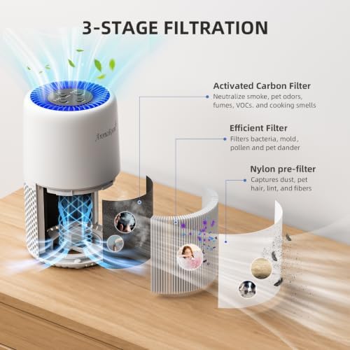 AromaRoom Air Purifier for Home, Air Cleaner for Smoke Pollen Dander Hair - Image 2