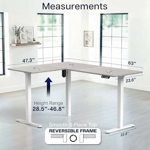 VIVO Dark Gray 63 x 47 in Corner Standing Desk, DESK-E3CTWG-47 - Image 5