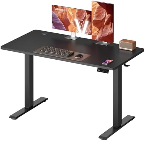 VASAGLE Electric Standing Desk, Height Adjustable, 47.2 x 23.6 Inches by VASAGLEbySONGMICSHOME