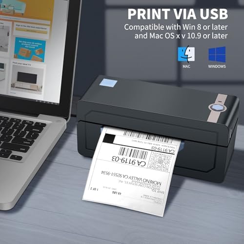 JADENS Bluetooth Thermal Shipping Label Printer, Wireless 4x6 Label Printer - Image 3