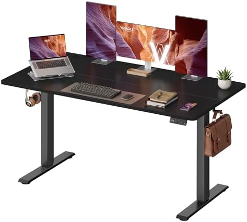 VASAGLE Electric Standing Desk, Height Adjustable, 55.1 x 27.6 Inches by VASAGLEbySONGMICSHOME