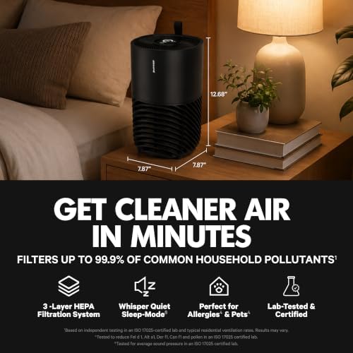 PuroAir 130i Smart HEPA Air Purifiers for Bedroom Home Pets - 750 Ft² (2PK) - Image 2